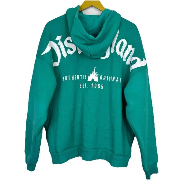 NWOT Disney Disneyland Spirit Jacket Full Zip Hoodie Size L Green Unisex - Picture 5 of 9